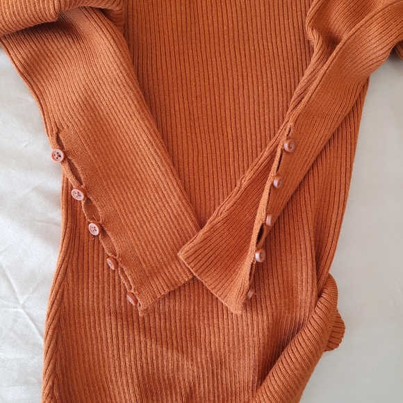 A&F burnt orange knit bodysuit XS - Picture 4 of 8